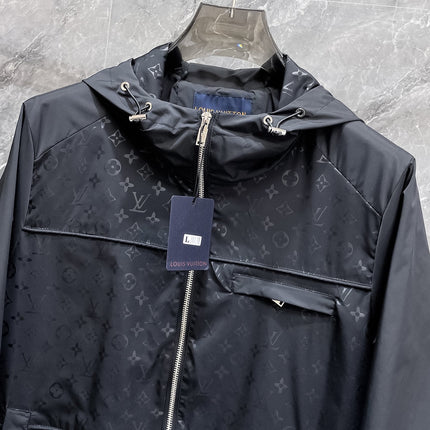 LV HOODED JACKET BLACK 239027