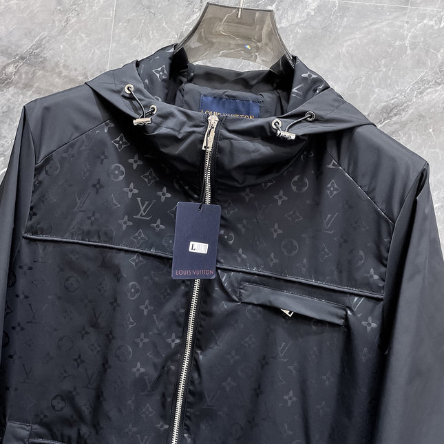 LV HOODED JACKET BLACK 239027