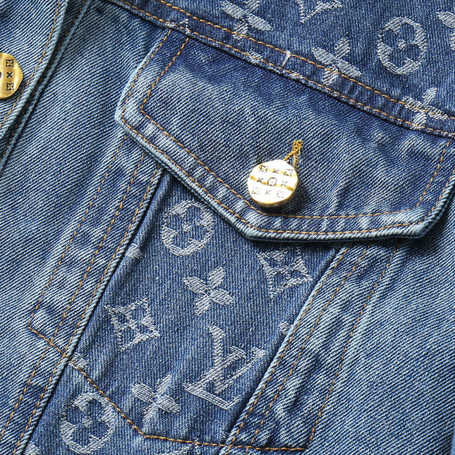 LV LIGHT BLUE MONOGRAM DENIM SHIRT JACKET 238981