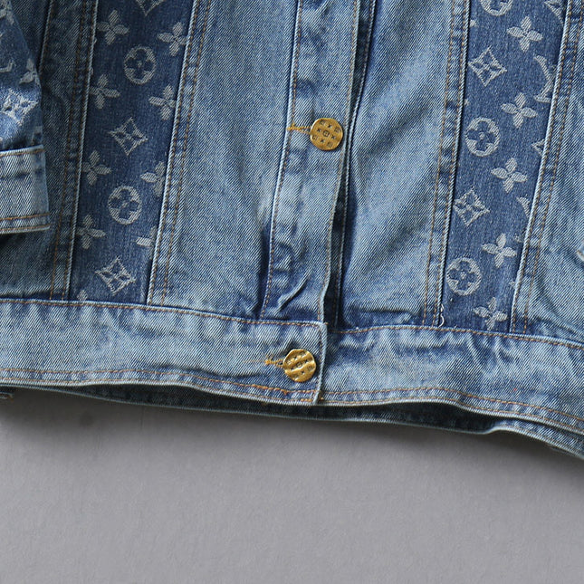 LV LIGHT BLUE MONOGRAM DENIM SHIRT JACKET 238981