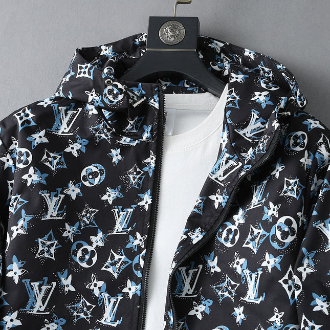 LV HOODED JACKET BLACK MONOGRAM 238982