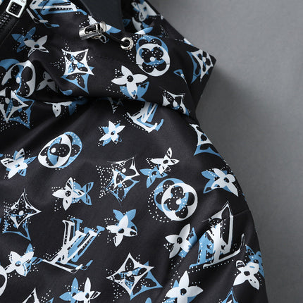 LV HOODED JACKET BLACK MONOGRAM 238982