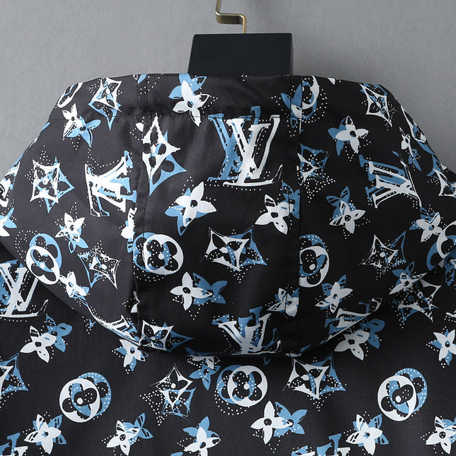 LV HOODED JACKET BLACK MONOGRAM 238982