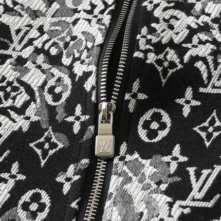 LV SHIRT JACKET IN BLACK MIX WHITE MONOGRAM JACQUARD FABRIC 238989