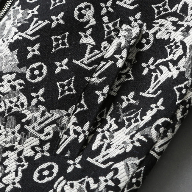 LV SHIRT JACKET IN BLACK MIX WHITE MONOGRAM JACQUARD FABRIC 238989
