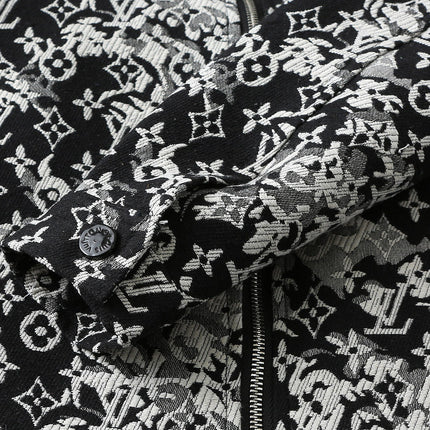 LV SHIRT JACKET IN BLACK MIX WHITE MONOGRAM JACQUARD FABRIC 238989