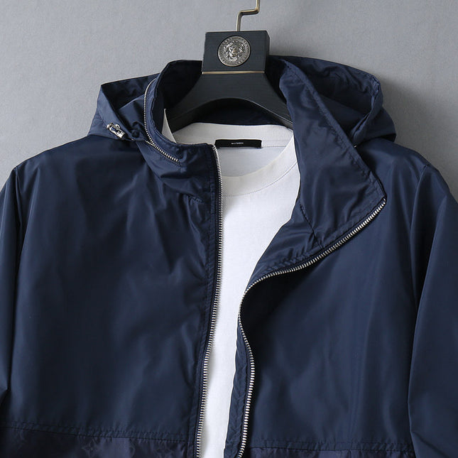 LV NAVY BLUE MONOGRAM HOODED JACKET 238985
