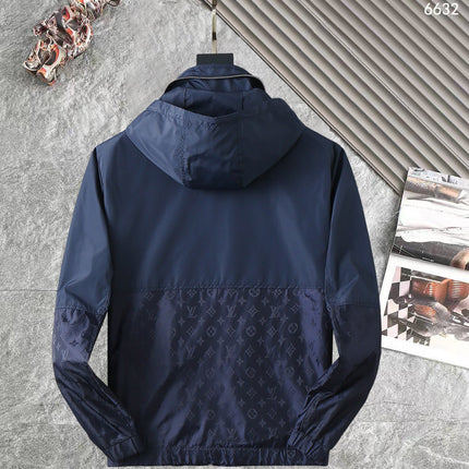 LV NAVY BLUE MONOGRAM HOODED JACKET 238985
