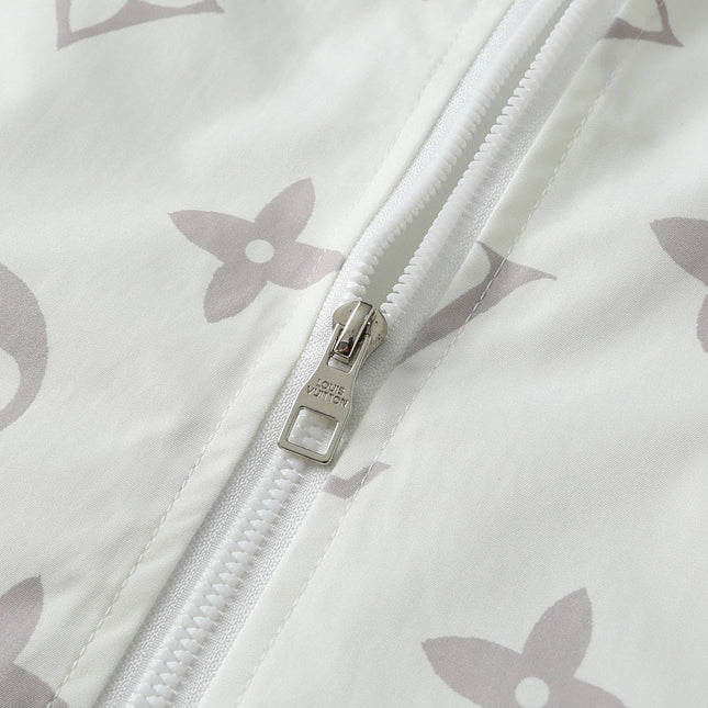 LV WHITE MONOGRAM HOODED JACKET 238986