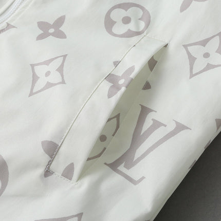 LV WHITE MONOGRAM HOODED JACKET 238986