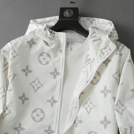 LV WHITE MONOGRAM HOODED JACKET 238986