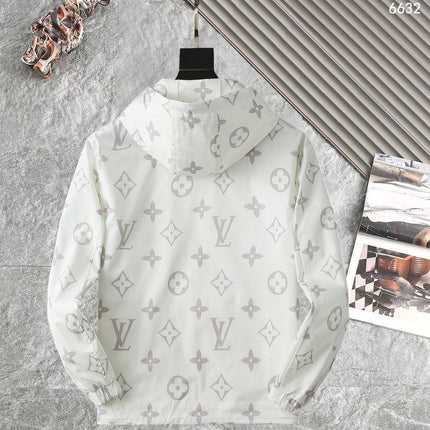LV WHITE MONOGRAM HOODED JACKET 238986
