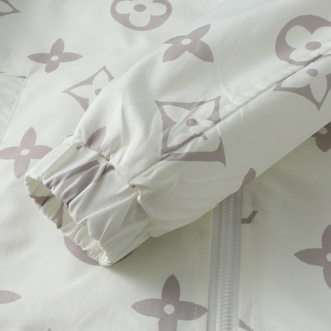 LV WHITE MONOGRAM HOODED JACKET 238986
