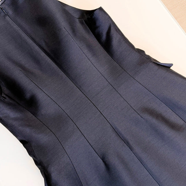 HERMES 25S SLEEVELESS EMBROIDERED SILK DRESS 318