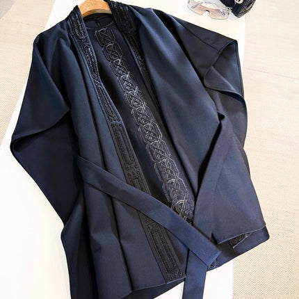 HERMES 25S SEQUIN-EMBROIDERED KNIT CAPE 319