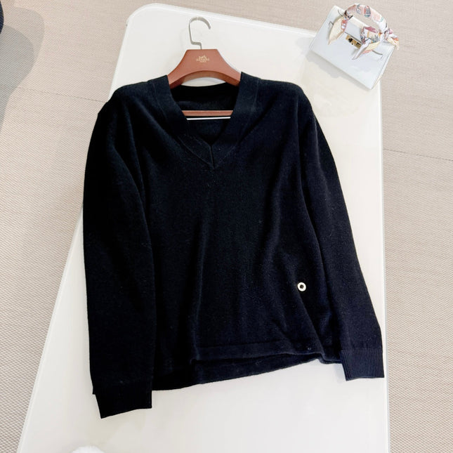 HERMES 25S V-NECK PULLOVER SWEATER 307