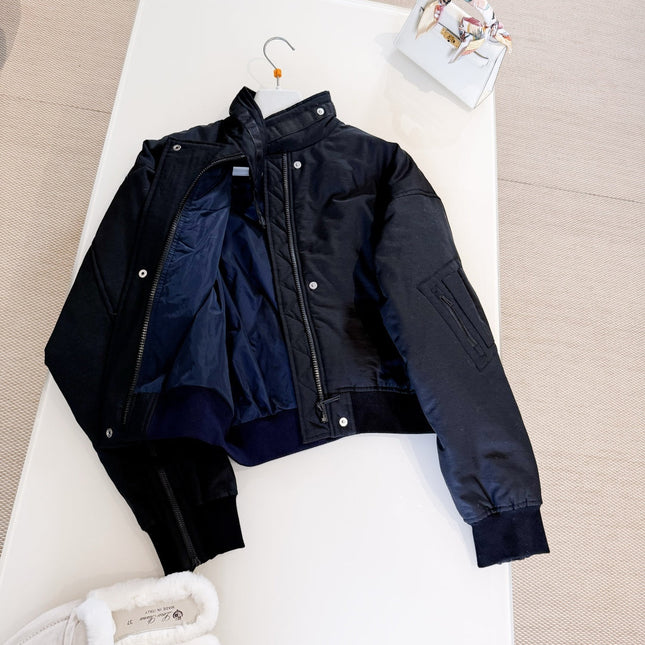 HERMES 25S QUILTED WINDJACKET WITH STAND COLLAR 308