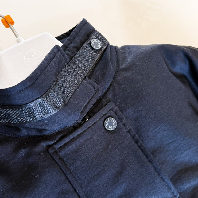 HERMES 25S QUILTED WINDJACKET WITH STAND COLLAR 308