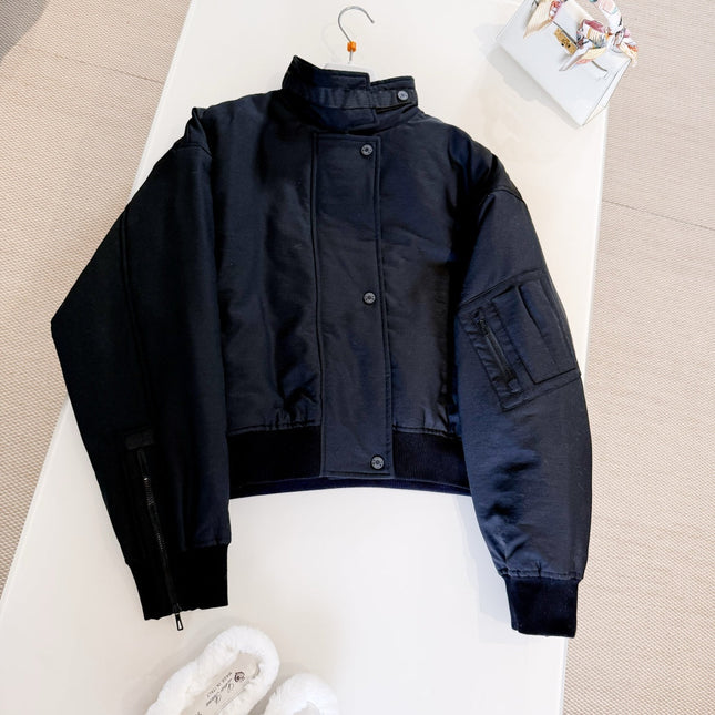 HERMES 25S QUILTED WINDJACKET WITH STAND COLLAR 308