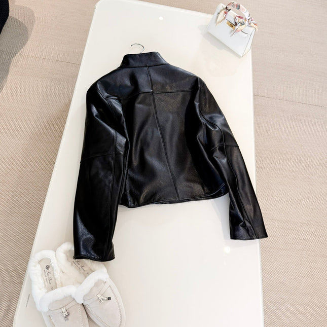 HERMES 25S STAND-COLLAR SHEEPSKIN JACKET 312