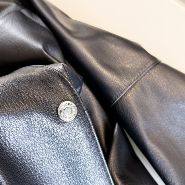 HERMES 25S STAND-COLLAR SHEEPSKIN JACKET 312