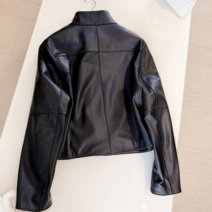 HERMES 25S STAND-COLLAR SHEEPSKIN JACKET 312