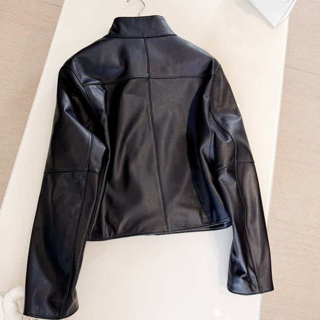 HERMES 25S STAND-COLLAR SHEEPSKIN JACKET 312