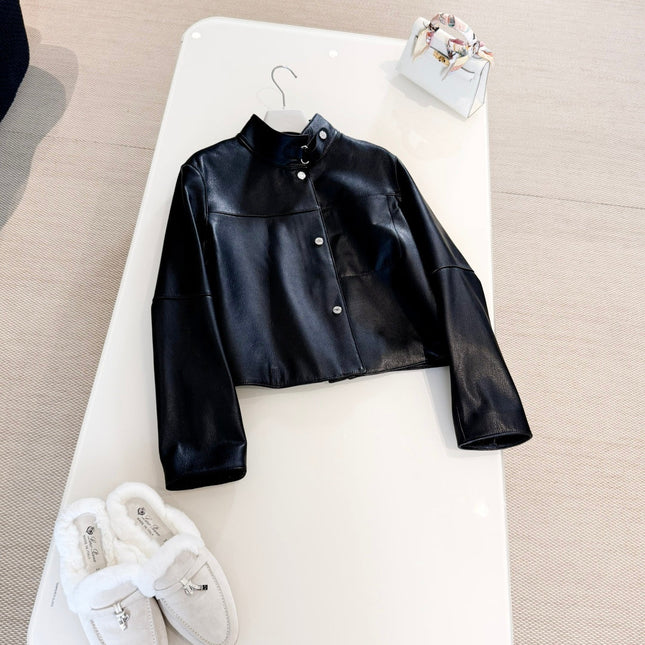 HERMES 25S STAND-COLLAR SHEEPSKIN JACKET 312