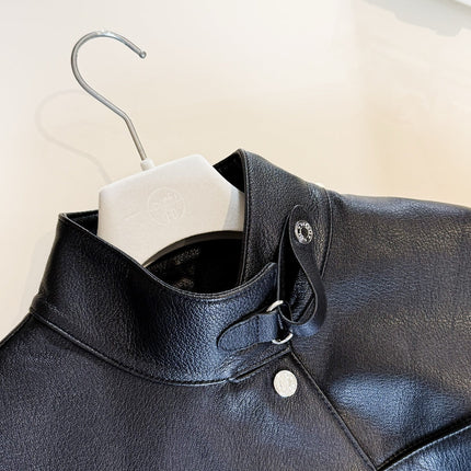 HERMES 25S STAND-COLLAR SHEEPSKIN JACKET 312