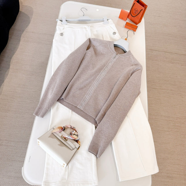 HERMES 25S ZIP-UP KNIT SWEATER 265