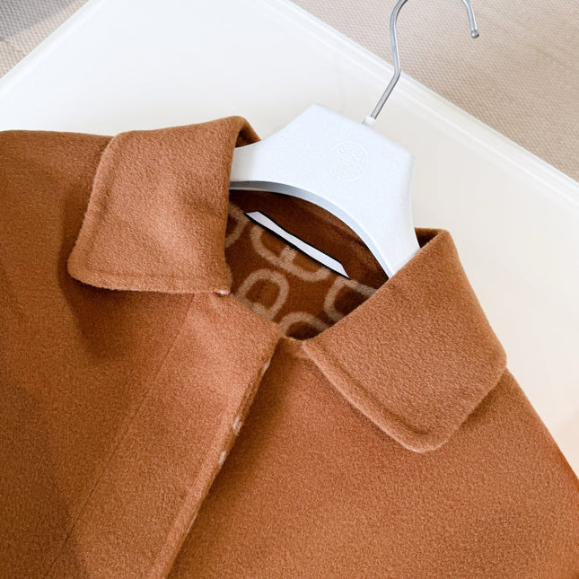 HERMES 25S BELTED CASHMERE PEACOAT 267