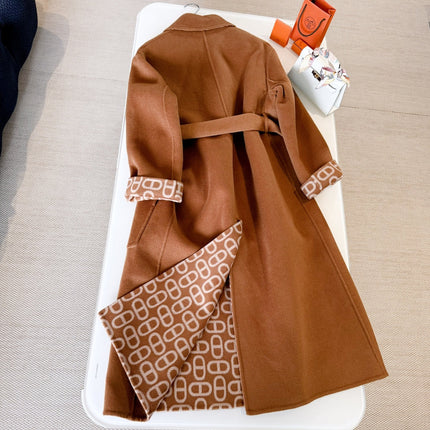 HERMES 25S BELTED CASHMERE PEACOAT 267