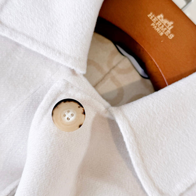 HERMES 25S BELTED CASHMERE PEACOAT 268