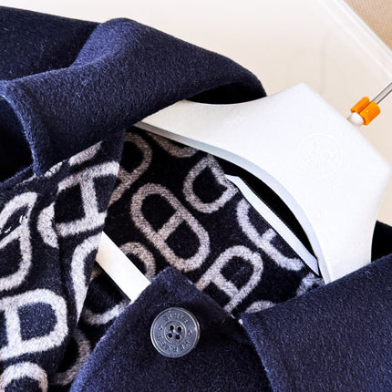 HERMES 25S BELTED CASHMERE PEACOAT 269