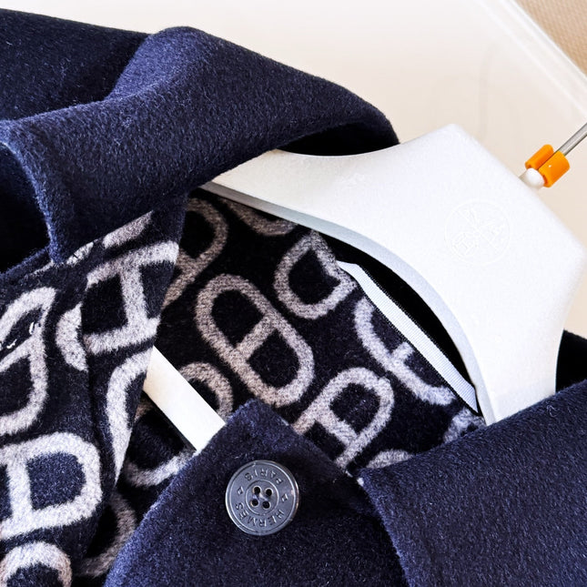 HERMES 25S BELTED CASHMERE PEACOAT 269