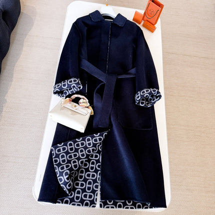 HERMES 25S BELTED CASHMERE PEACOAT 269