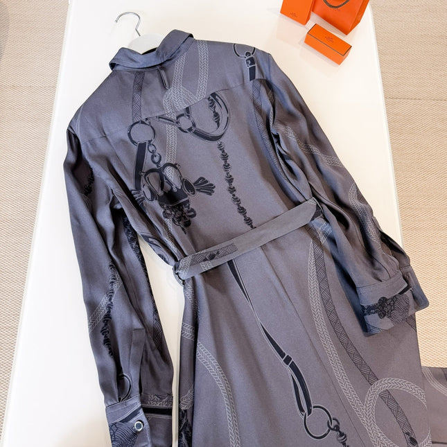 HERMES 25S LONG SILK DRESS 260