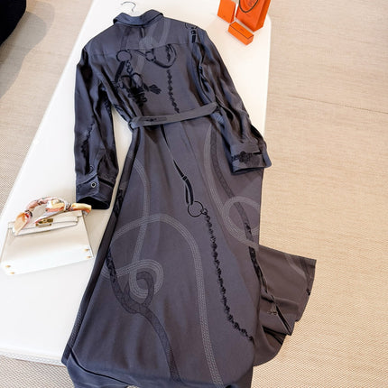 HERMES 25S LONG SILK DRESS 260
