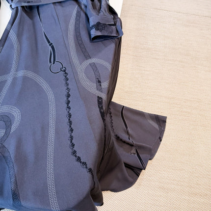 HERMES 25S LONG SILK DRESS 260