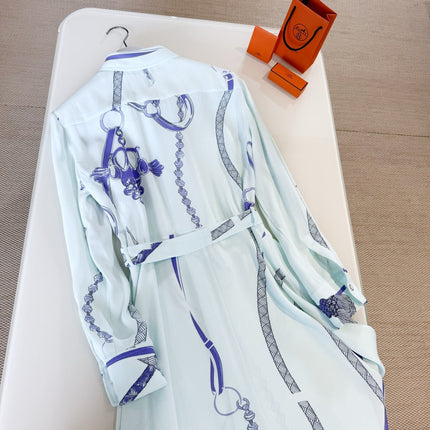 HERMES 25S LONG SILK DRESS 259