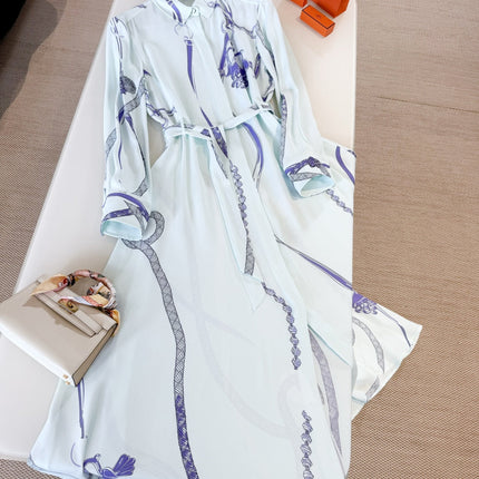 HERMES 25S LONG SILK DRESS 259