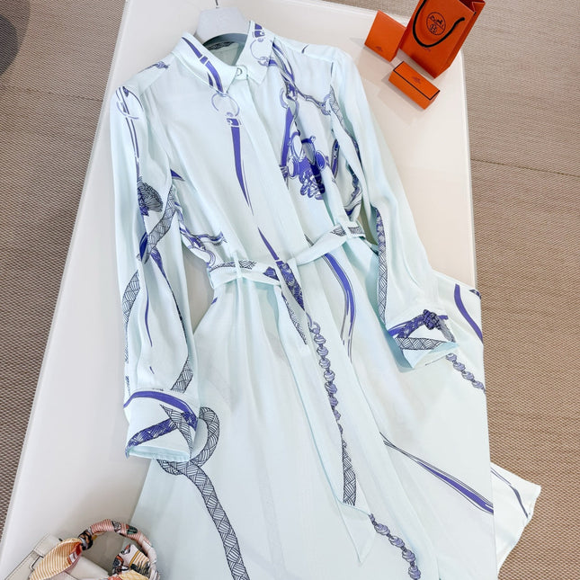 HERMES 25S LONG SILK DRESS 259