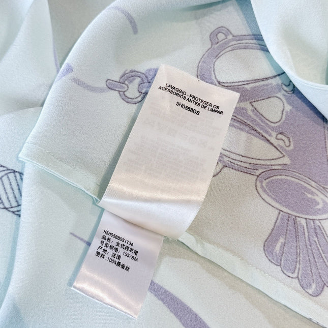 HERMES 25S LONG SILK DRESS 259