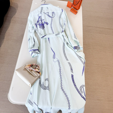 HERMES 25S LONG SILK DRESS 259