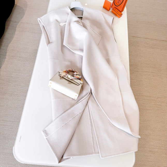 HERMES 25S REVERSIBLE SLEEVELESS COAT 258