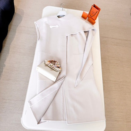 HERMES 25S REVERSIBLE SLEEVELESS COAT 258