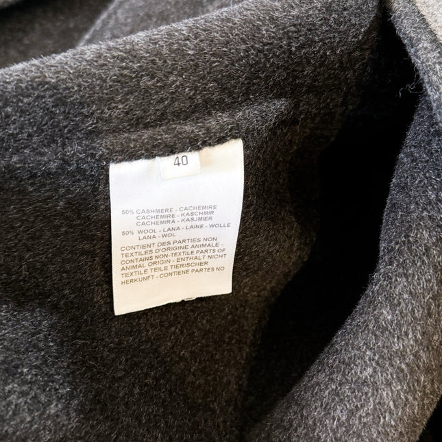 HERMES 25S LONG STAND-COLLAR CASHMERE COAT 257