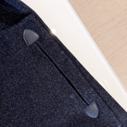 HERMES 25S LONG STAND-COLLAR CASHMERE COAT 257