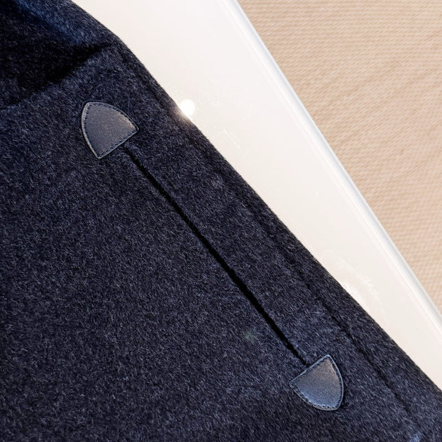 HERMES 25S LONG STAND-COLLAR CASHMERE COAT 257