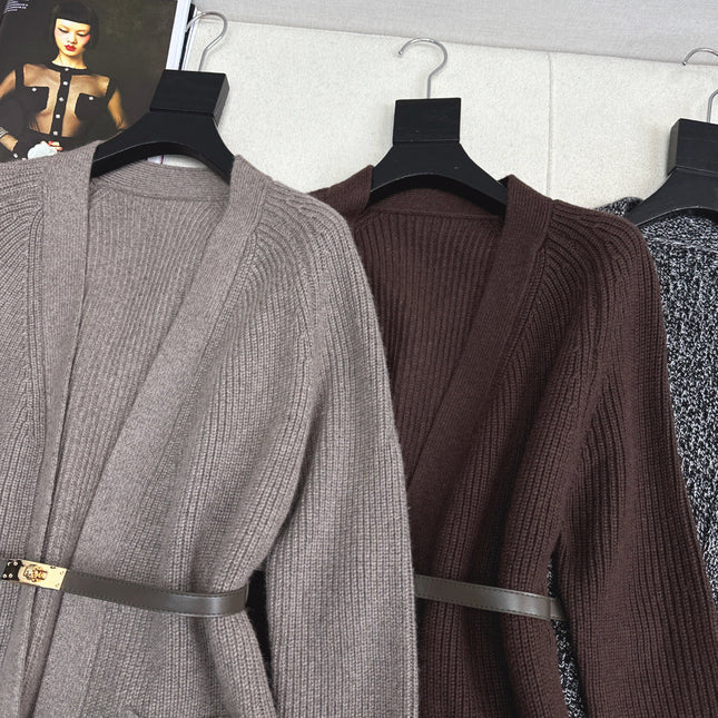 HERMES 25S LONG KNITTED CARDIGAN 081